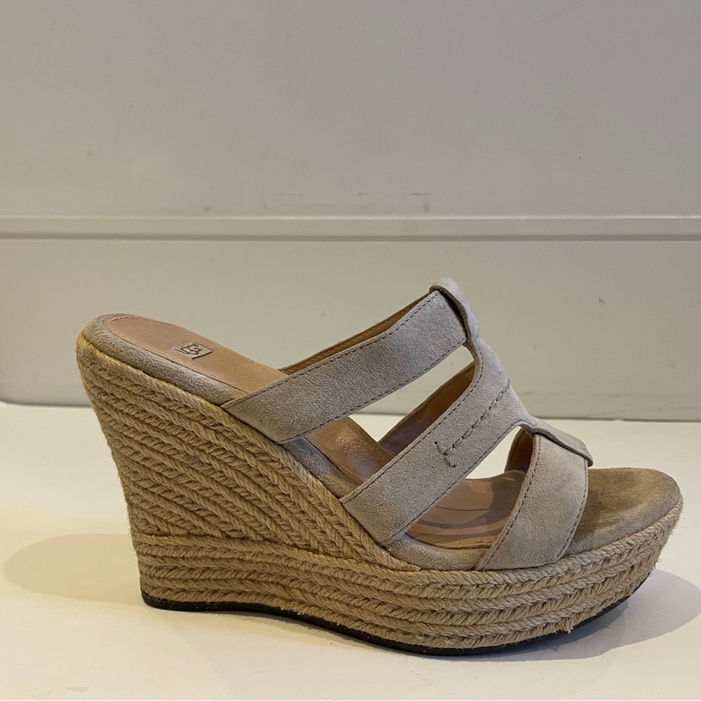 UGG Suede Espadrille Wedge Sandals Women’s US 8 (EU 39)